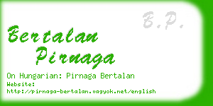 bertalan pirnaga business card